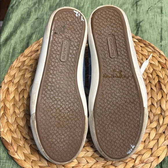 Coach Dark Blue Sneakers with White Accents Size 8.5 - Picture 5 of 8